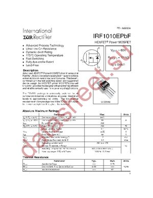 IRF1010EPBF datasheet  